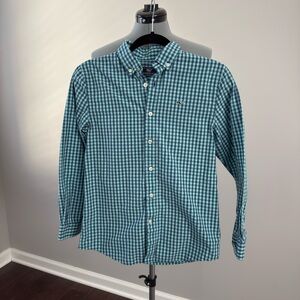 Vineyard Vines Green & Blue Gingham Button-Down Shirt